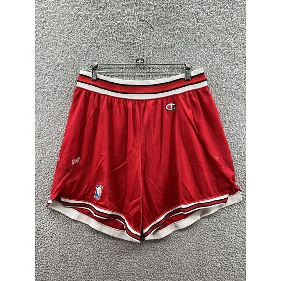 Champion 80’s NBA Chicago Bulls Red Basketball Shorts Size XL